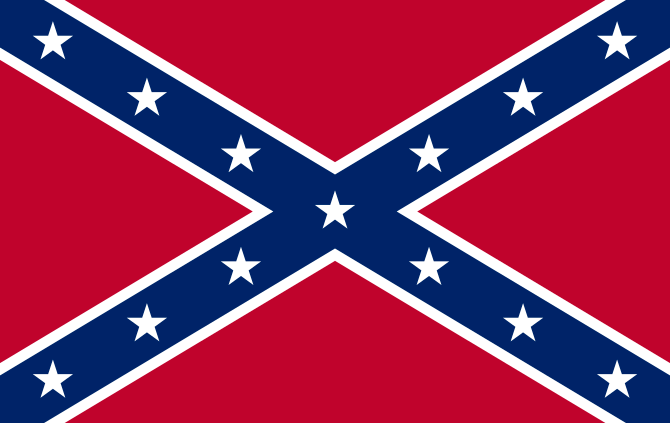 The "Confederate Flag", a rectangula...